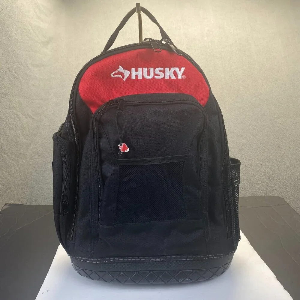 Husky Pro Tool Backpack Heavy Duty Rubber Bottom Storage‎ Bag (H-68003-03)